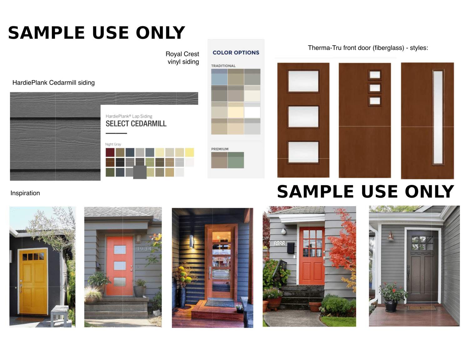 Exterior Mood Board, Jersey City Heights Home Remodel