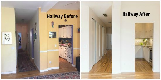 Jersey City NJ Historic Apartment Renovation Hallway Before and After 2016