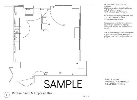 Kitchen Demo Plan, Cliffside Park NJ Apartment Renovation
