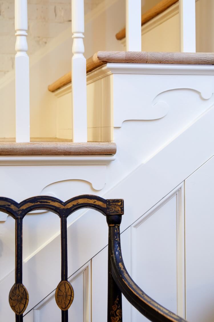 Jersey City Brownstone Remodel with Decorative Stair Brackets